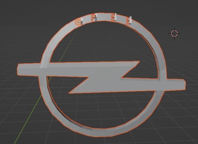 Opel Car 3D Logo Low-poly 3D model_12