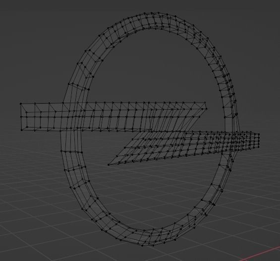 Opel Car 3D Logo Low-poly 3D model_8