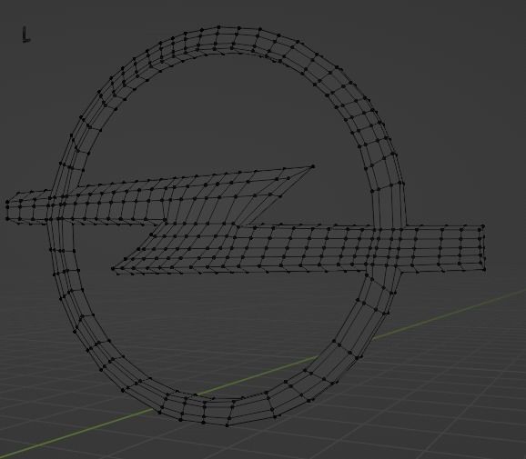 Opel Car 3D Logo Low-poly 3D model_9