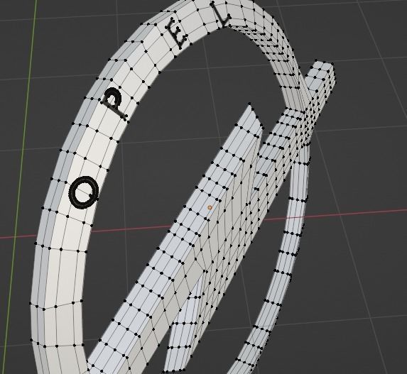 Opel Car 3D Logo Low-poly 3D model_4