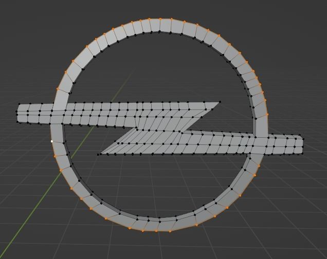 Opel Car 3D Logo Low-poly 3D model_3