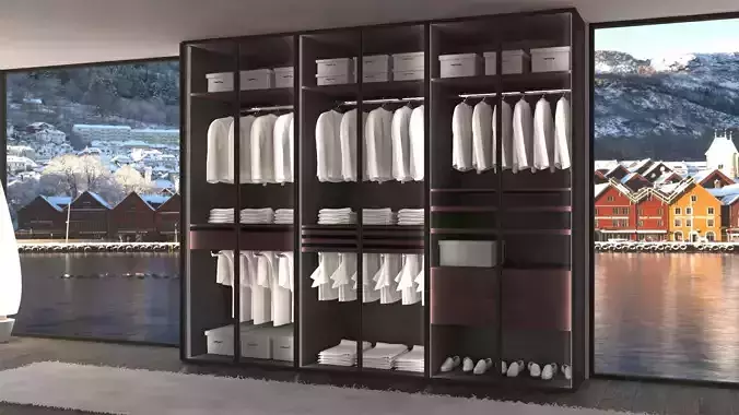 Modern Wardrobe 3D model