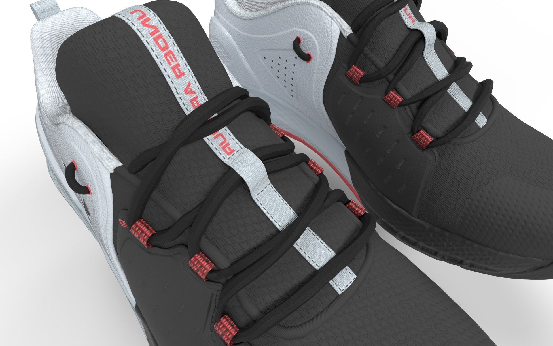 Casual shoe Low-poly 3D model_6