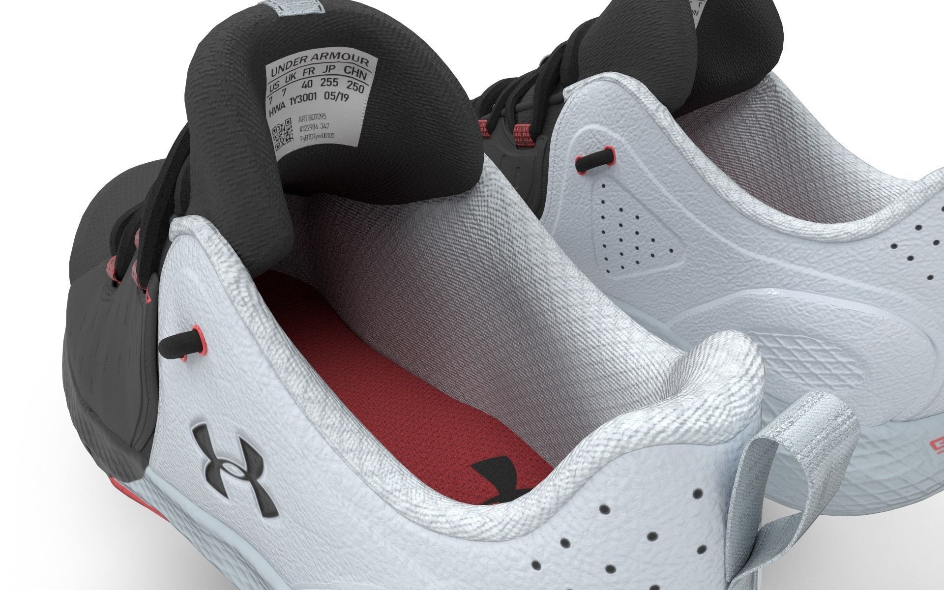 Casual shoe Low-poly 3D model_7