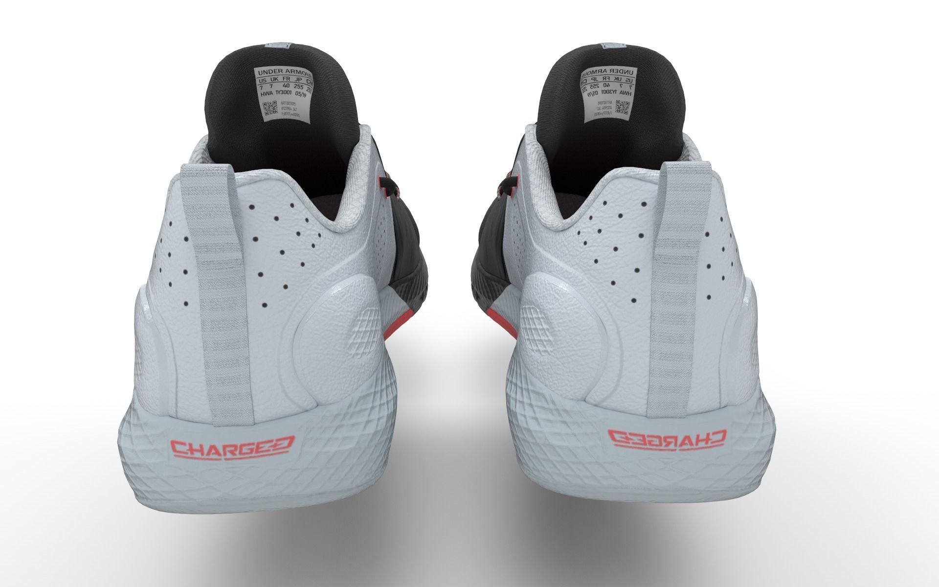 Casual shoe Low-poly 3D model_3