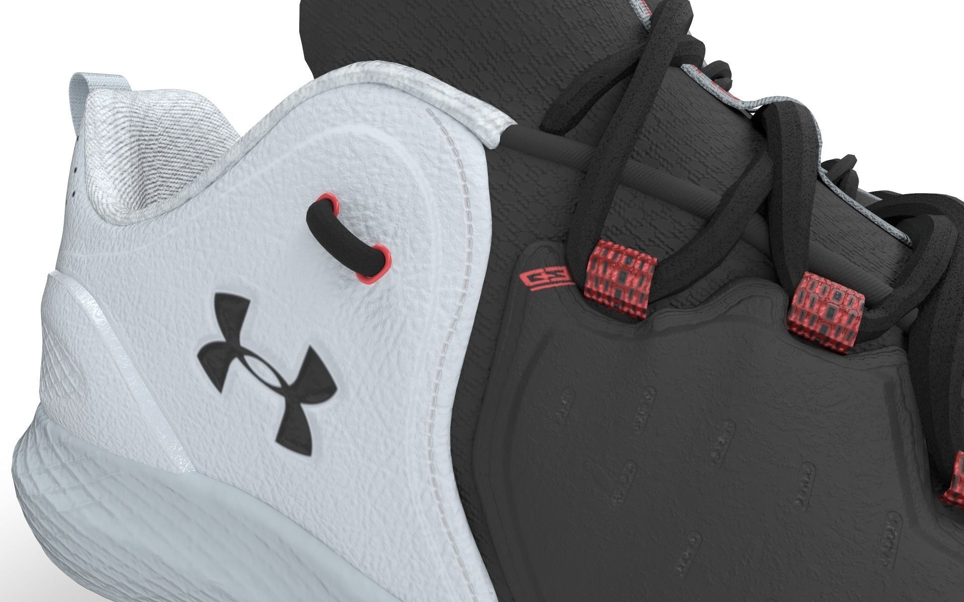 Casual shoe Low-poly 3D model_9