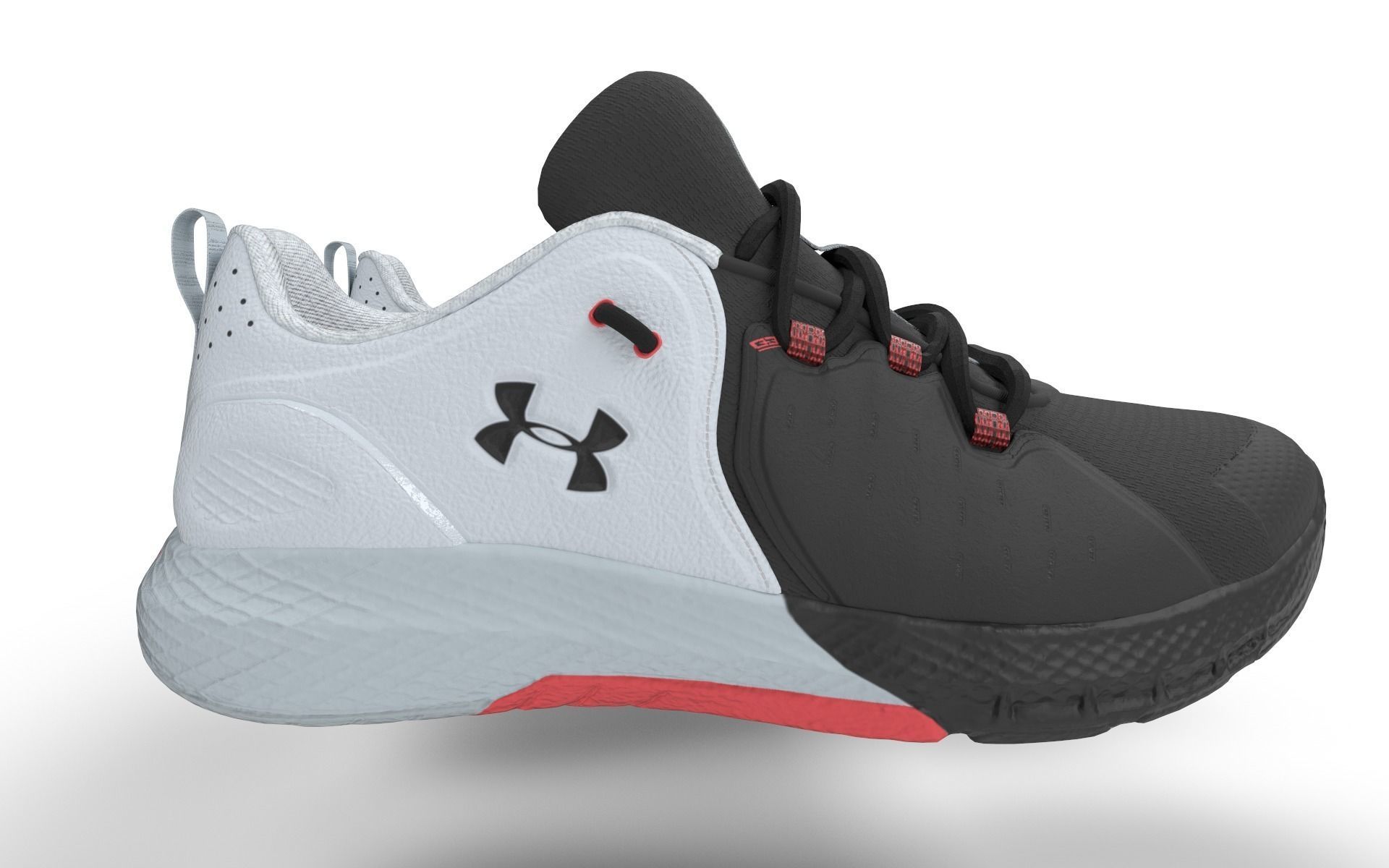 Casual shoe Low-poly 3D model_4