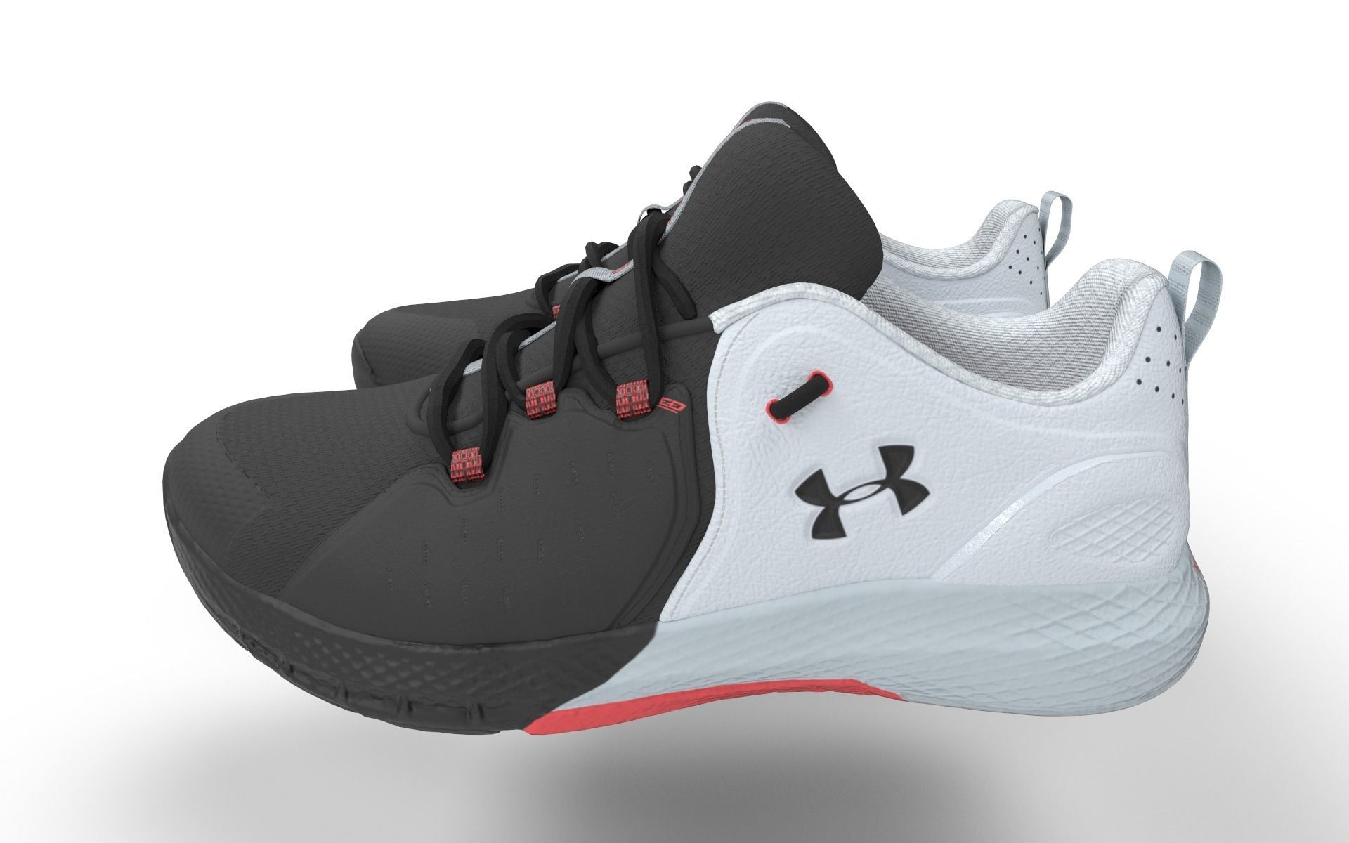 Casual shoe Low-poly 3D model_2