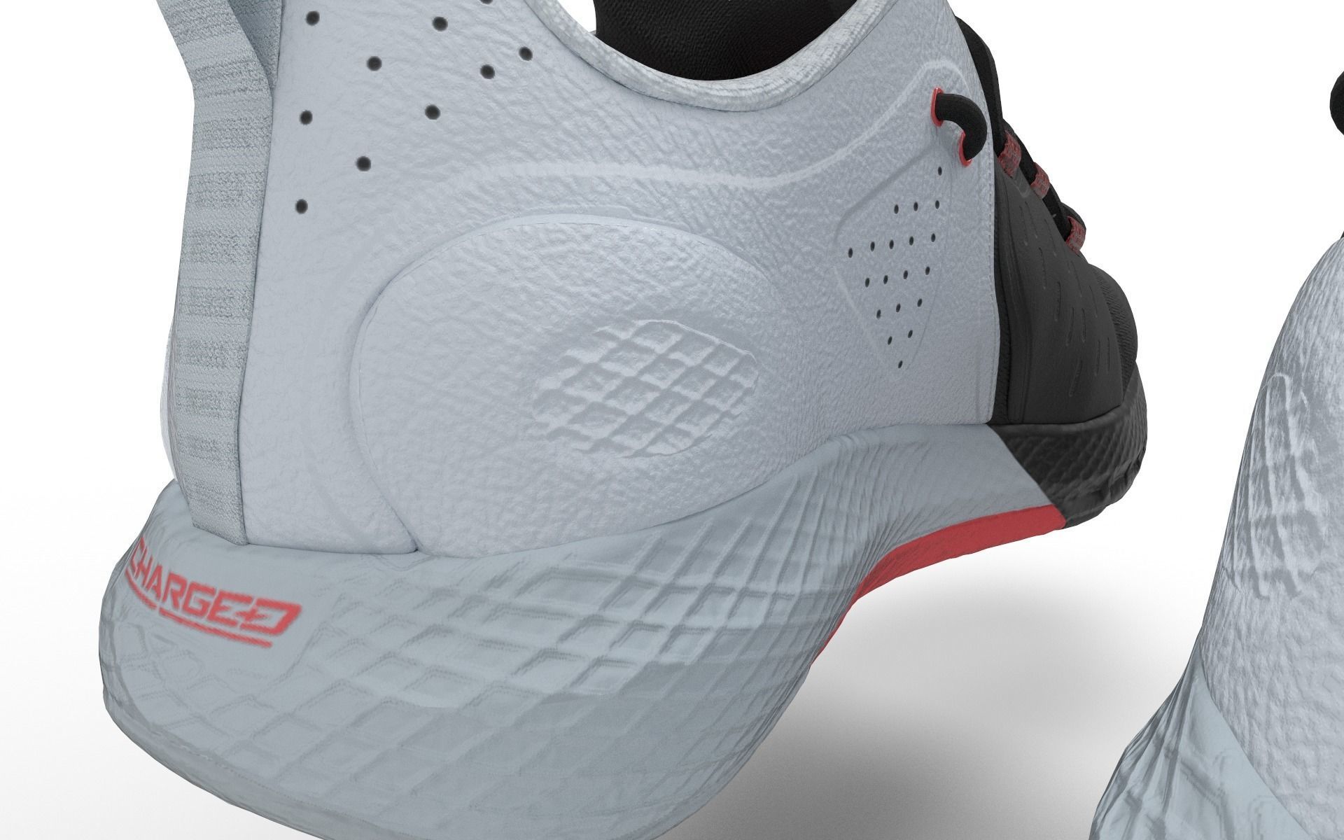 Casual shoe Low-poly 3D model_8