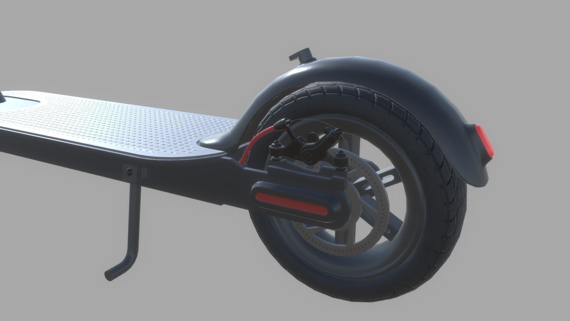 Electric KickBoard Low-poly 3D model_3