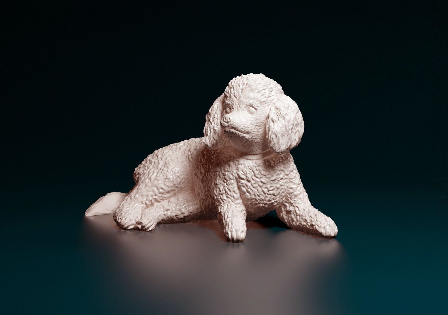 Toy poodle dog 3D print model_4