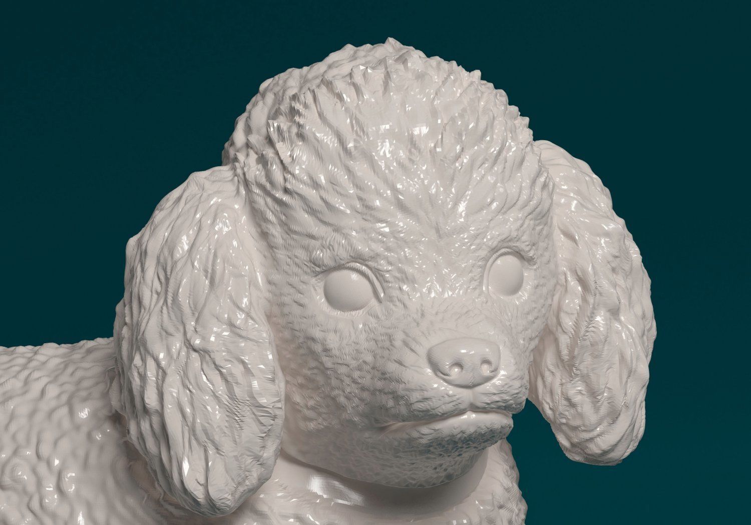 Toy poodle dog 3D print model_3