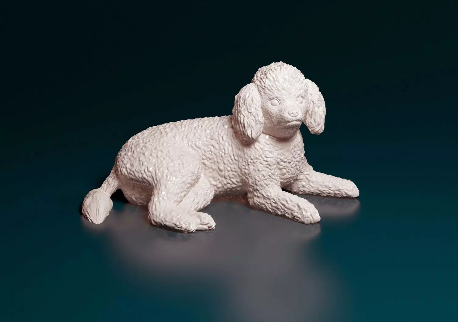 Toy poodle dog 3D print model_0