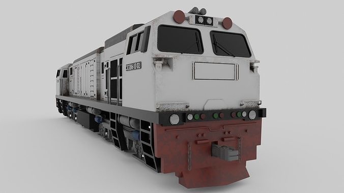 Locomotive CC 206 Low-poly 3D model