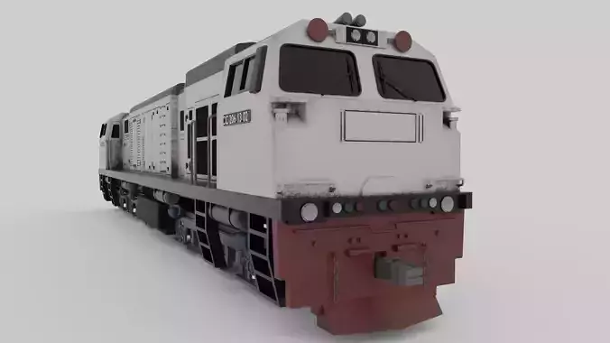 Locomotive CC 206 Low-poly 3D model