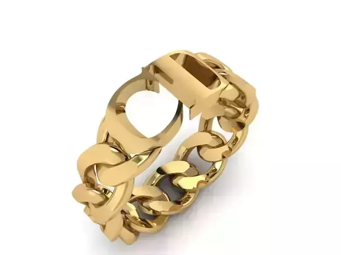CD gold ring 3D print model