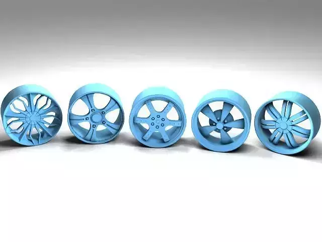 5 Rims 3D Model wheel cover for car