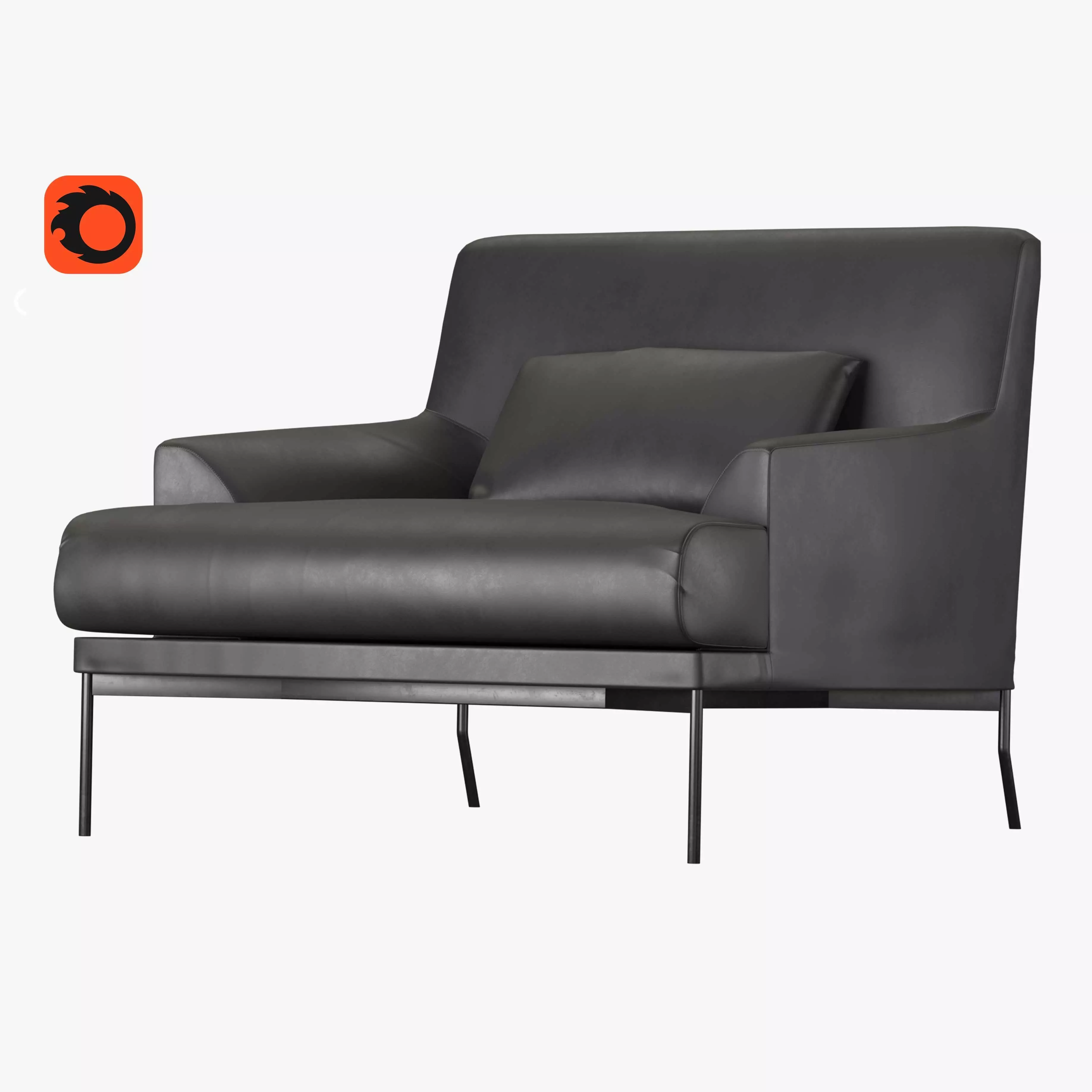 Armchair Tacchini Montevideo 3D model