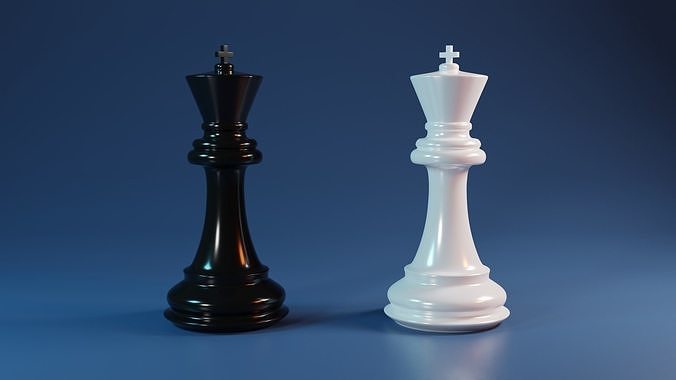 King Chess - 3d printable 3d model Low-poly 3D model