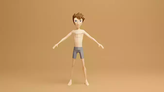 Low poly Stylish Male Character
