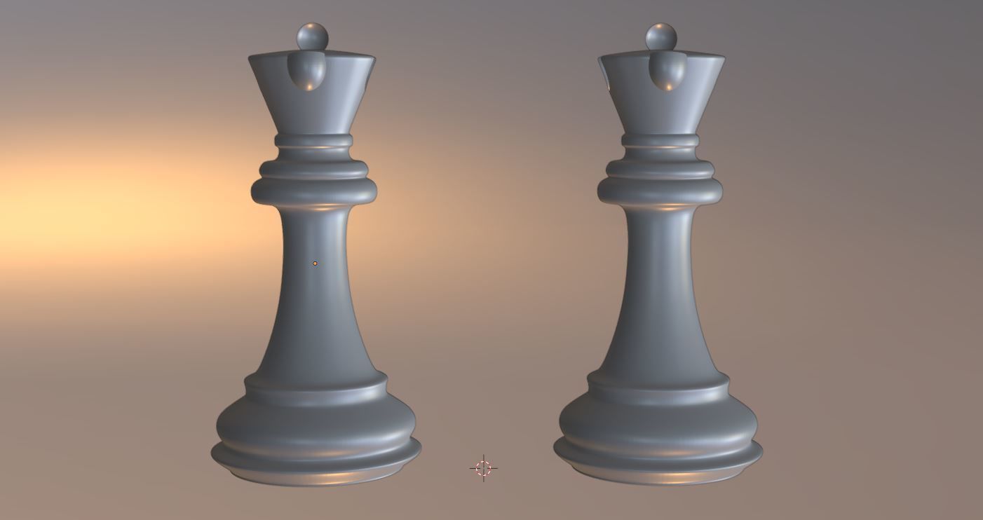 Chess queen - 3d printable model Low-poly 3D model_6