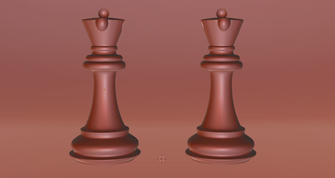 Chess queen - 3d printable model Low-poly 3D model_5