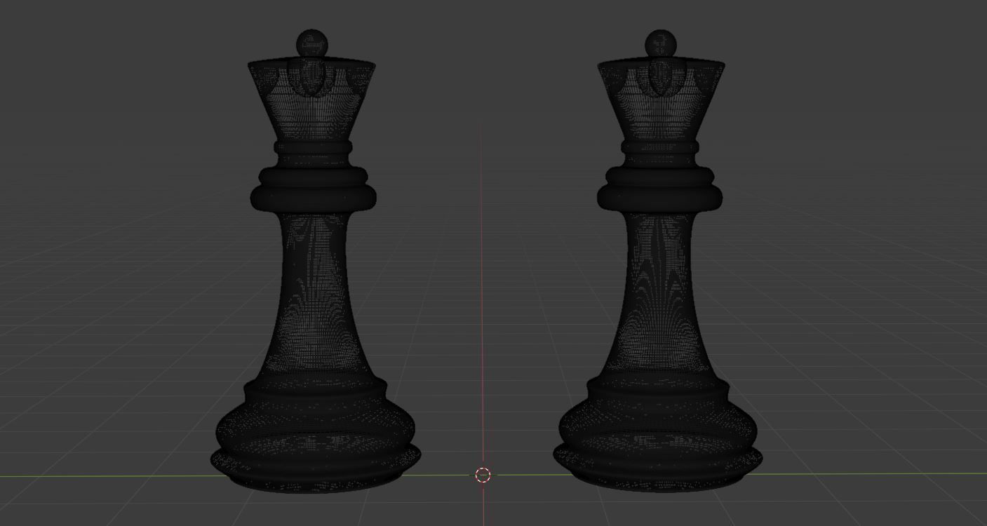 Chess queen - 3d printable model Low-poly 3D model_2