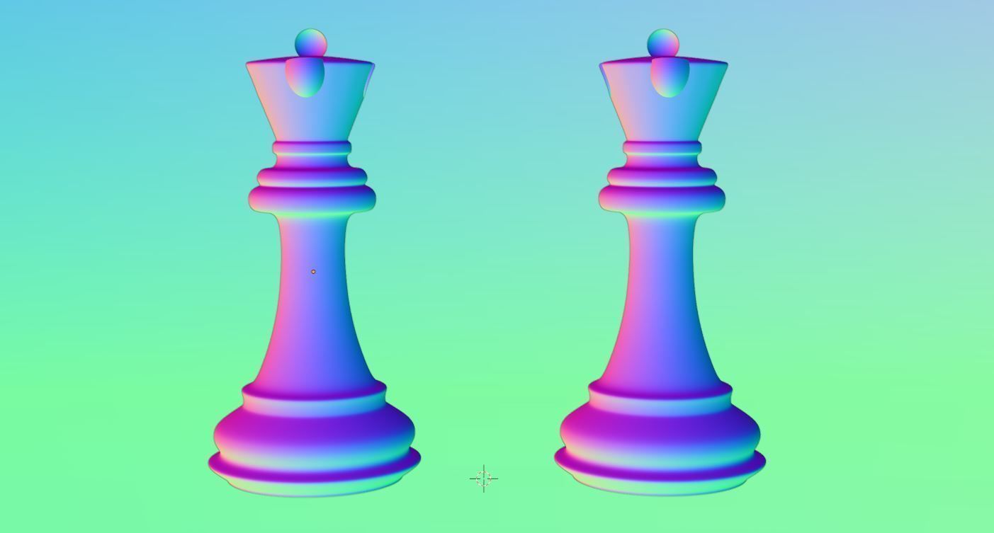 Chess queen - 3d printable model Low-poly 3D model_4