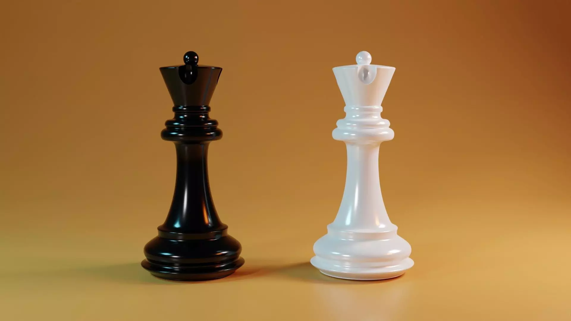 Chess queen - 3d printable model Low-poly 3D model_0