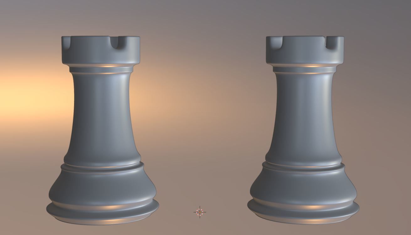Rook Chess - 3d printable model Low-poly 3D model_4
