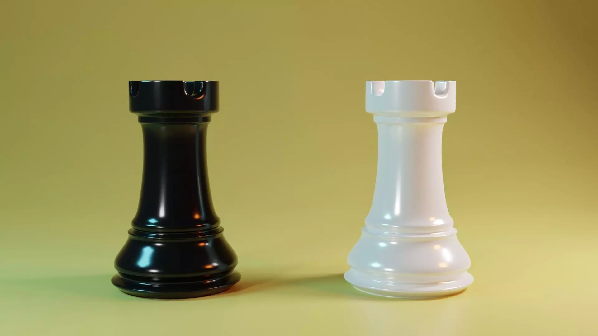 Rook Chess - 3d printable model Low-poly 3D model_0