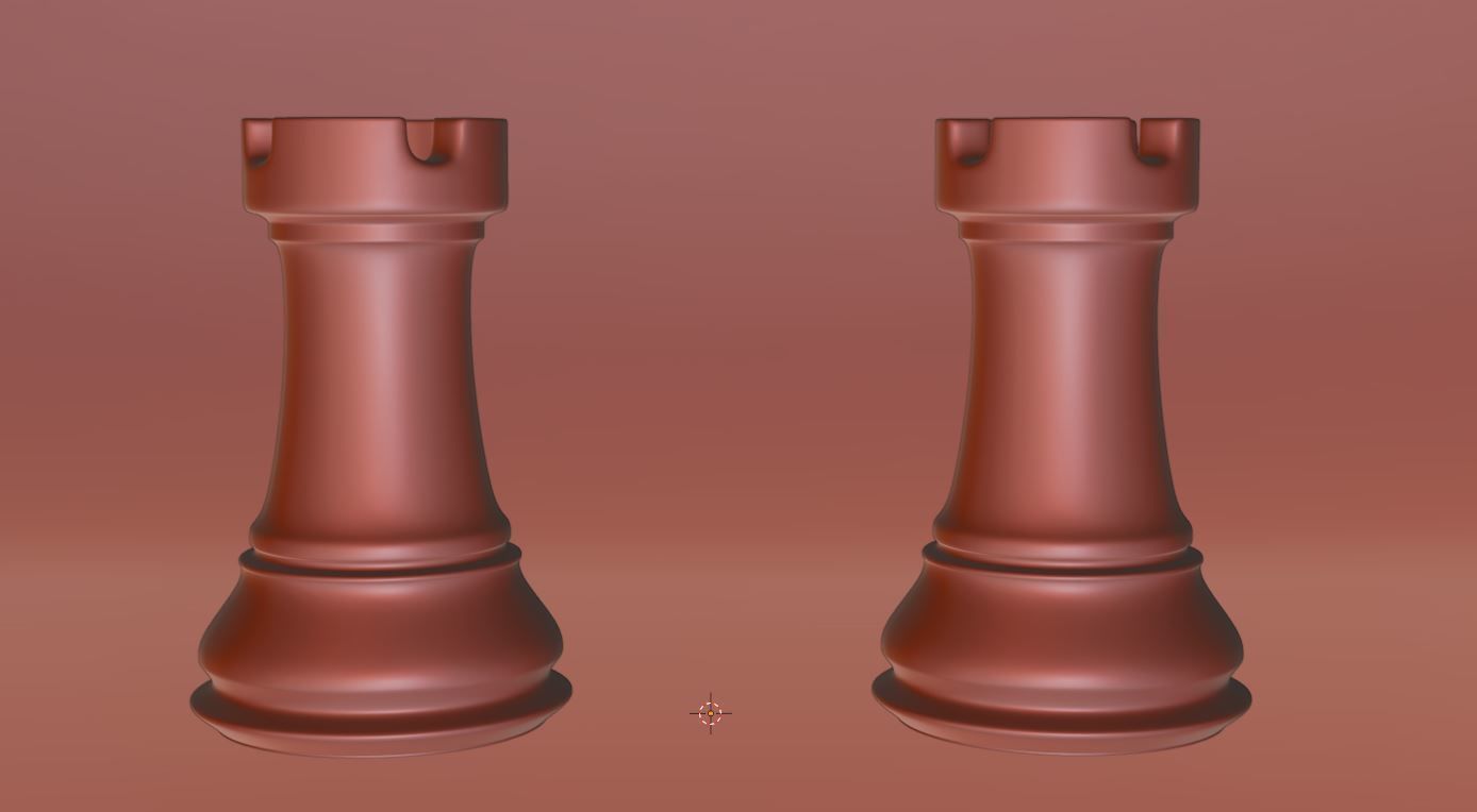 Rook Chess - 3d printable model Low-poly 3D model_5