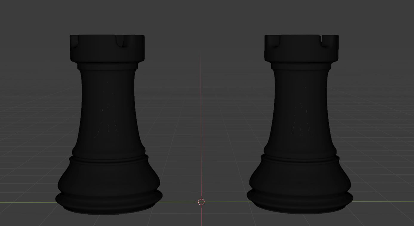 Rook Chess - 3d printable model Low-poly 3D model_2