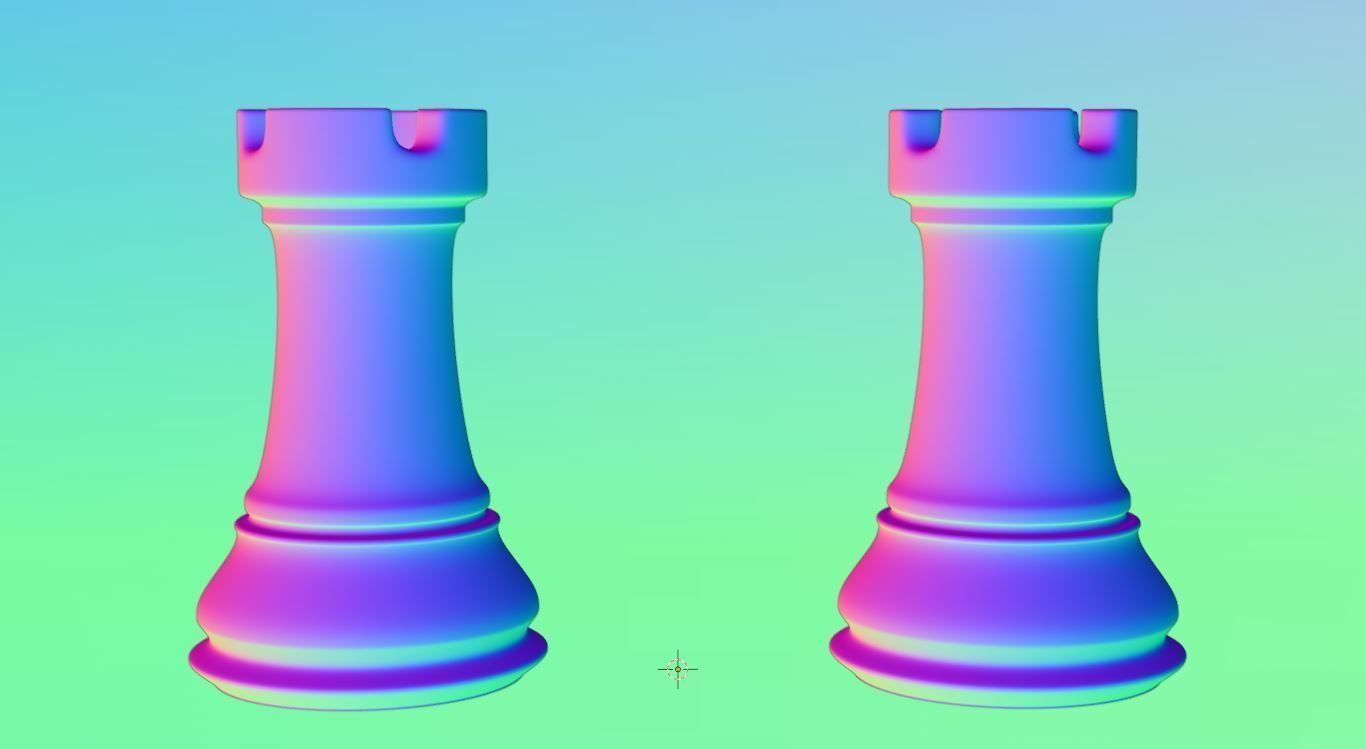 Rook Chess - 3d printable model Low-poly 3D model_3