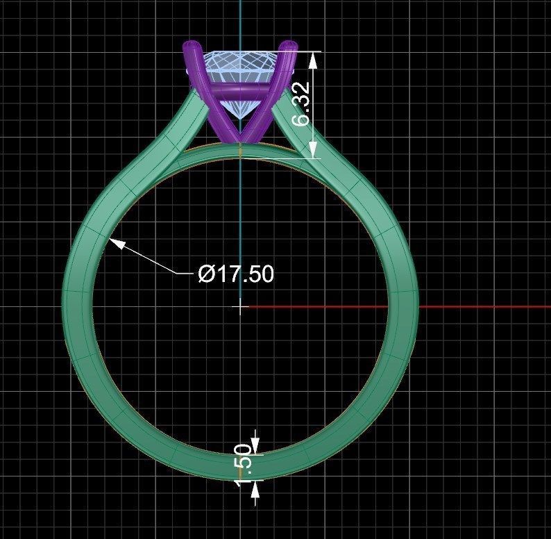 Ring iz58 3D print model_6