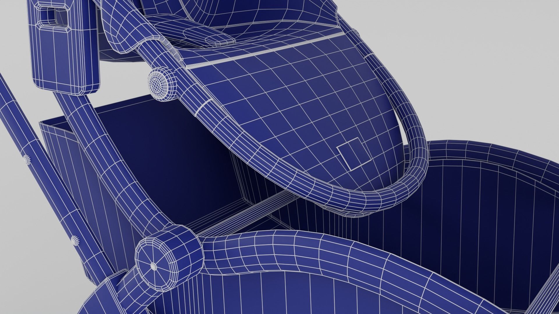 ABC Design Zoom Double Stroller Grey twin baby stroller S Low-poly 3D model_16