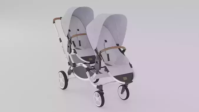 ABC Design Zoom Double Stroller Grey twin baby stroller S