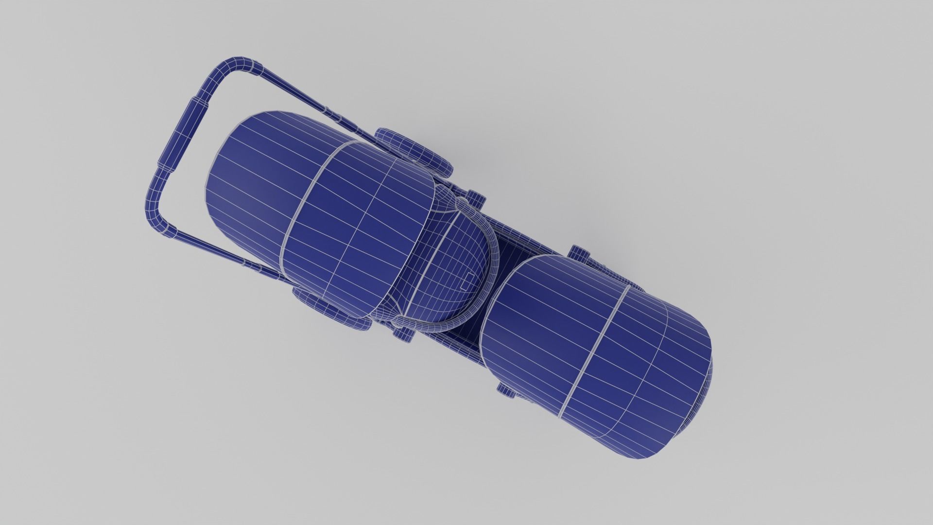 ABC Design Zoom Double Stroller Grey twin baby stroller S Low-poly 3D model_13