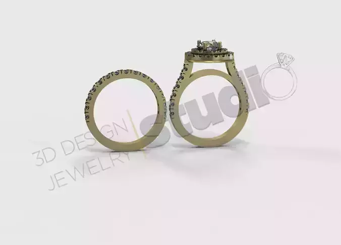 Luxury detailed fashion vintage ring 3d model