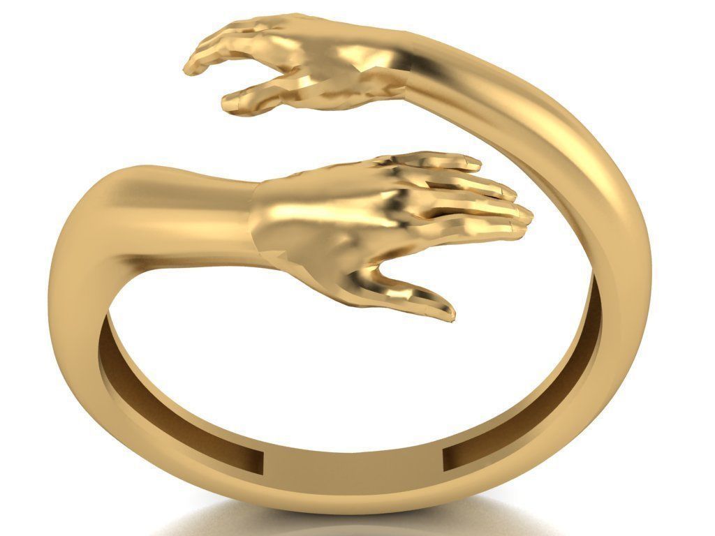 hug ring 3D print model_4