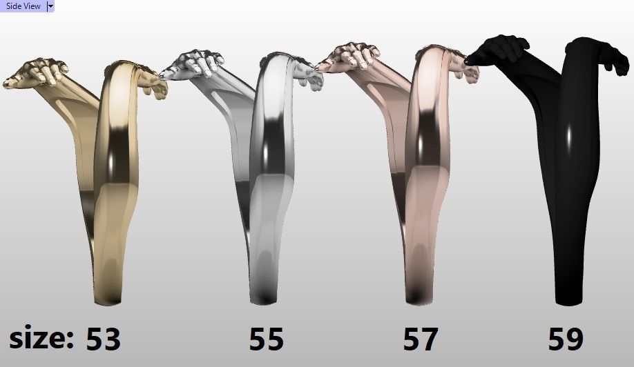 hug ring 3D print model_2