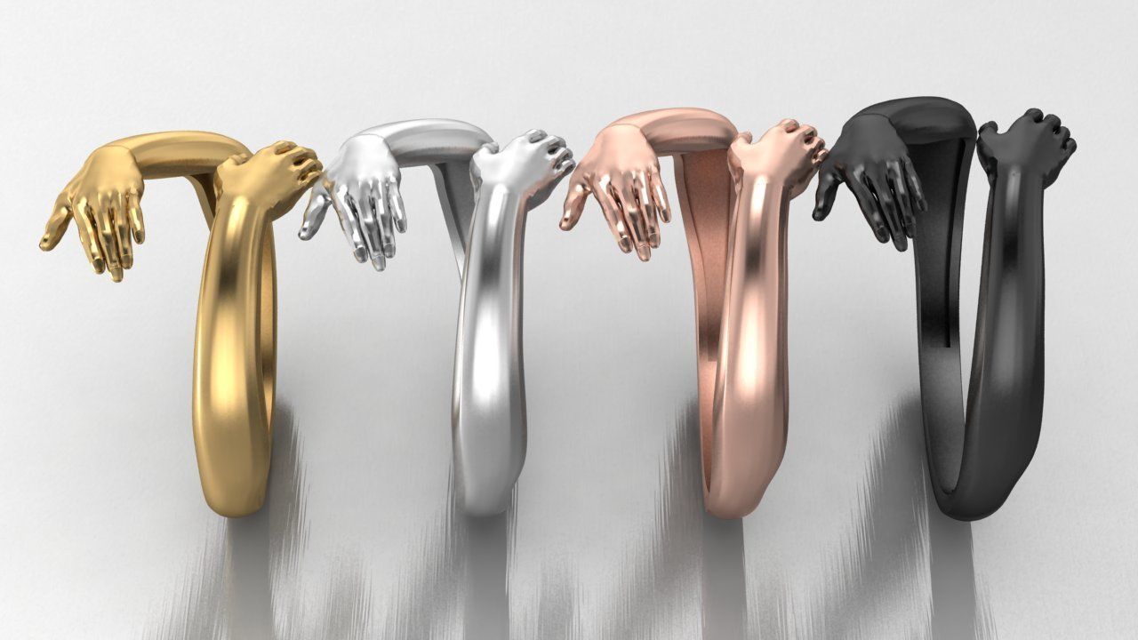 hug ring 3D print model_1