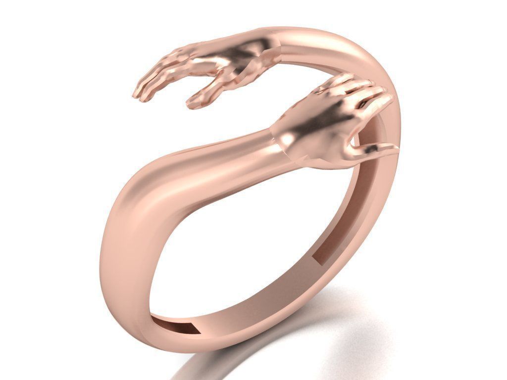 hug ring 3D print model_8