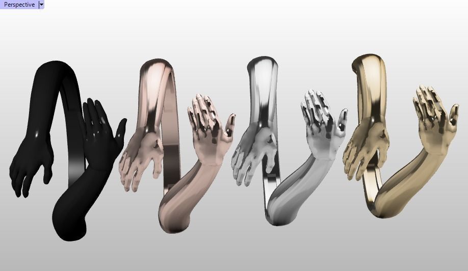 hug ring 3D print model_16