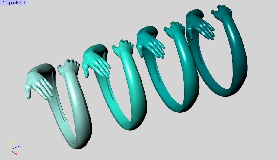 hug ring 3D print model_9