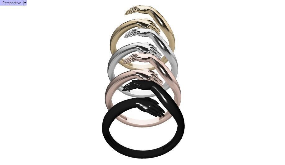 hug ring 3D print model_12