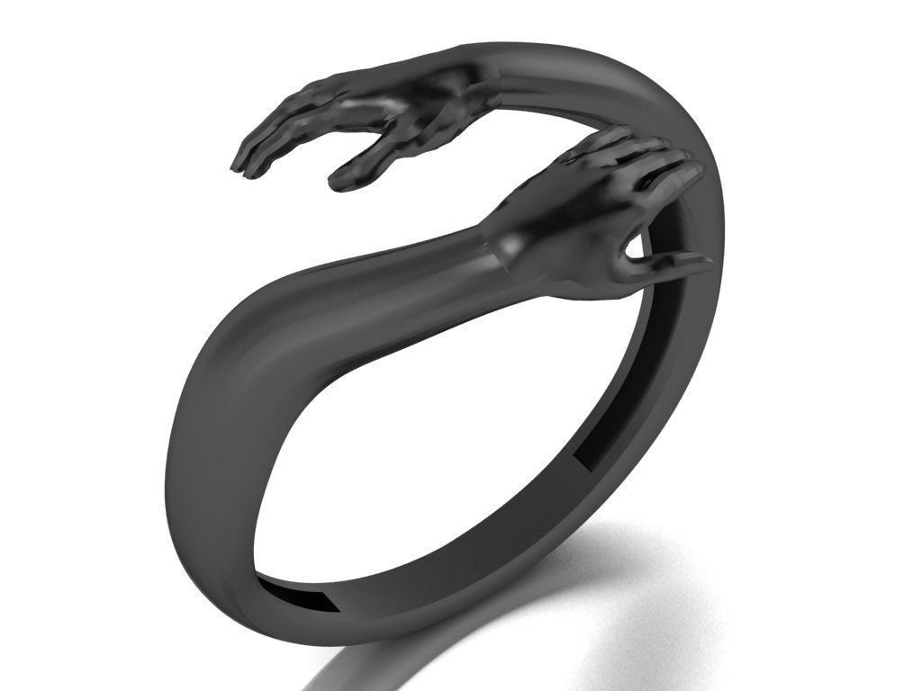 hug ring 3D print model_14