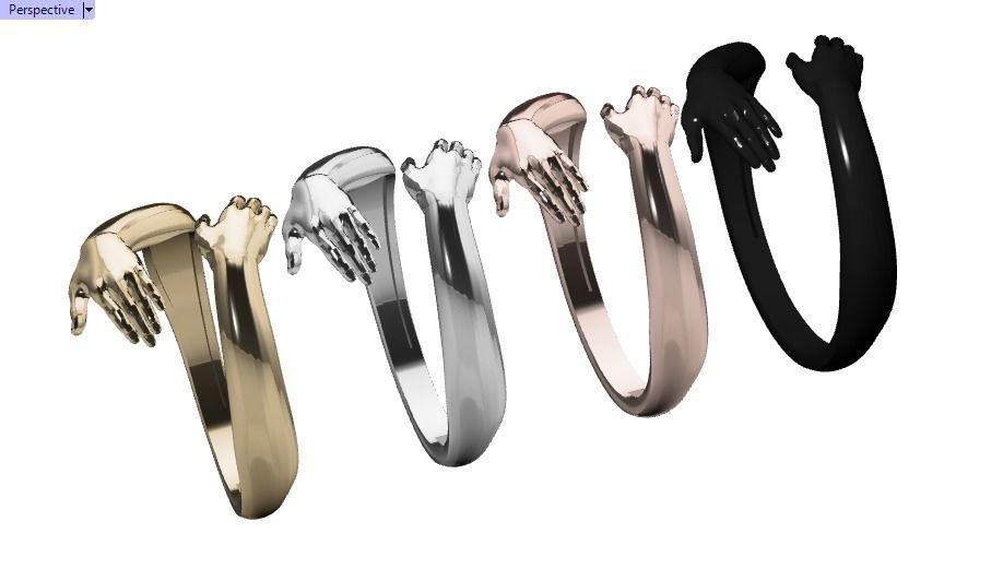 hug ring 3D print model_10