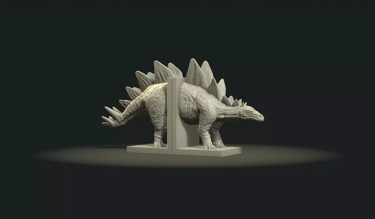 Stegosaurus book holder 3D print model