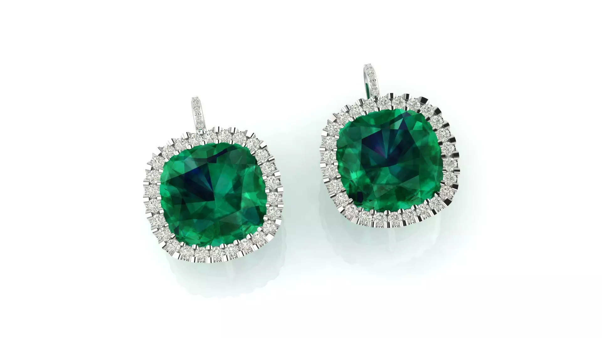 Emerald Earring  3D print model_0